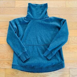 Athleta Turtleneck Sweater Gray Fleece Pullover Sweatshirt Womens XXS‎